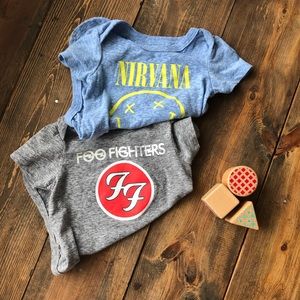 Baby onesie bundle. Nirvana & Foo fighters